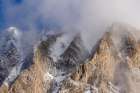 USA, Colorado, Gunnison National Forest. Autumn snowstorm on mountain. Art Print